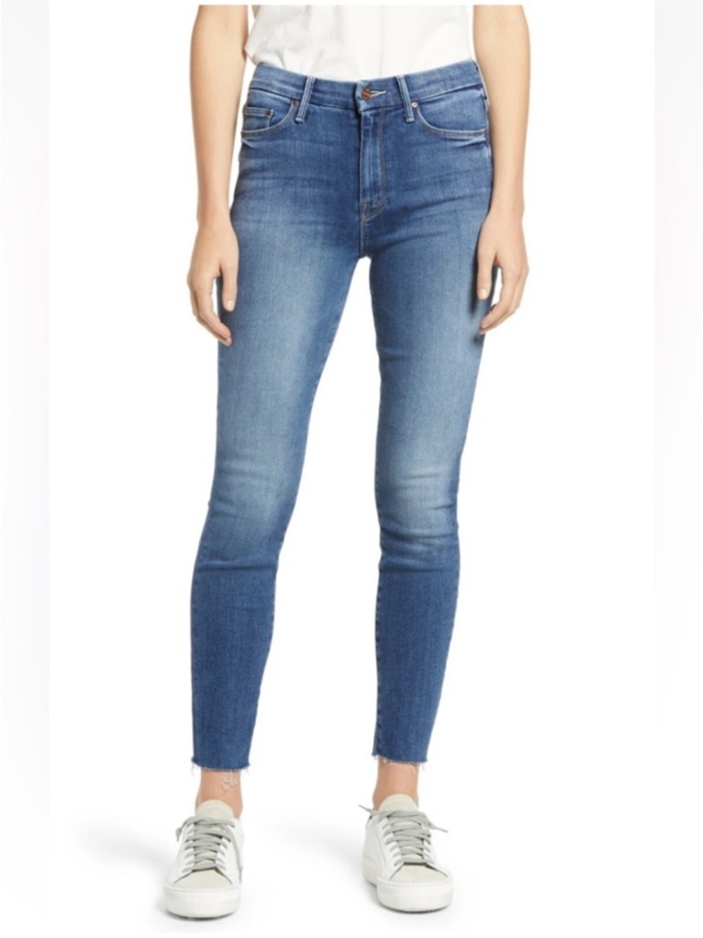 MOTHER The Looker Ankle Step Fray Jeans Size 26